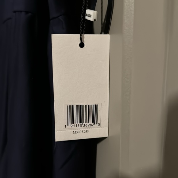 NWT JASON WU Navy Blue Maxi Embroidered Dress - Picture 4 of 8